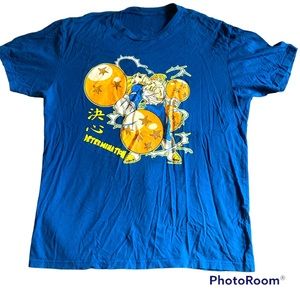 Dragonball Z Determination Goku Men’s T-shirt Blue